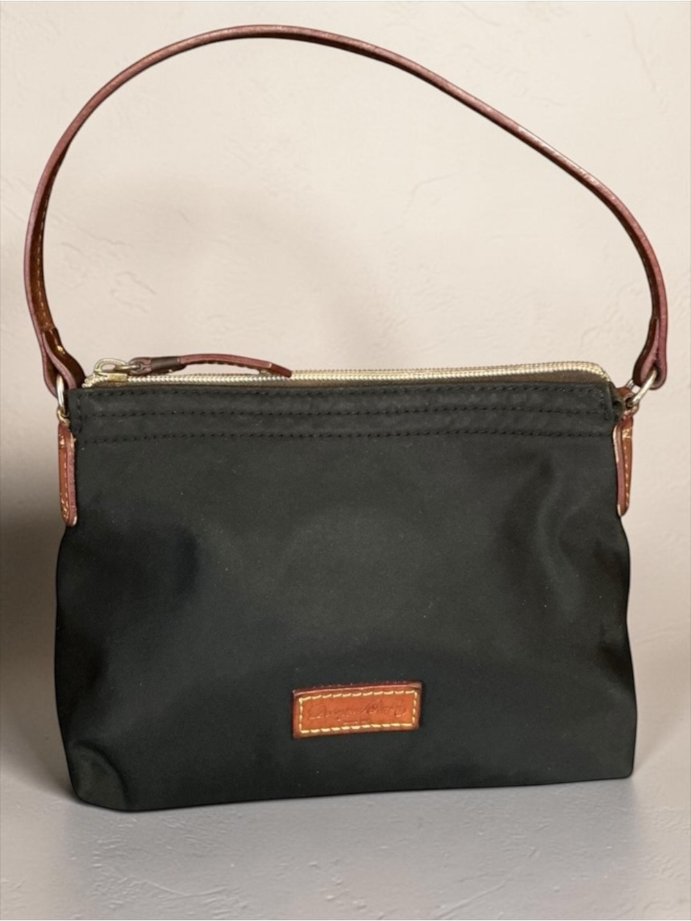 Dooney & Bourke Black Nylon Baguette Pochette Shoulder Bag